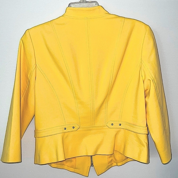 EUC WHBM Yellow Zip Jacket/Blazer -size 10 - Picture 3 of 8